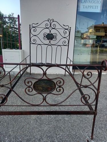 Antico letto ferro battuto - letto,